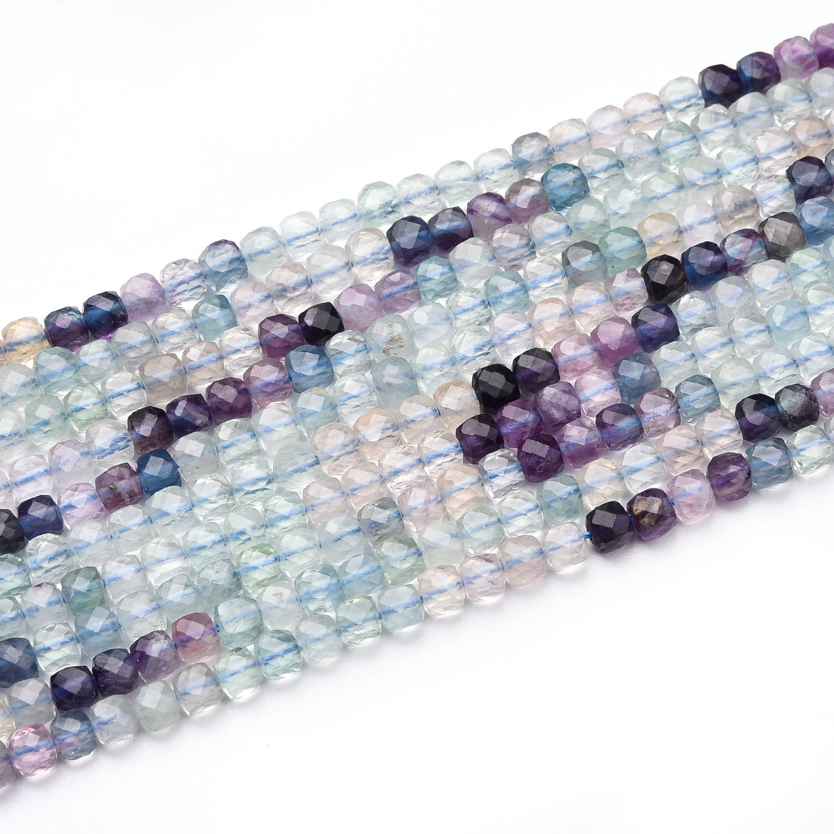 Grade AA Fluorite (Purple) Beads Strand