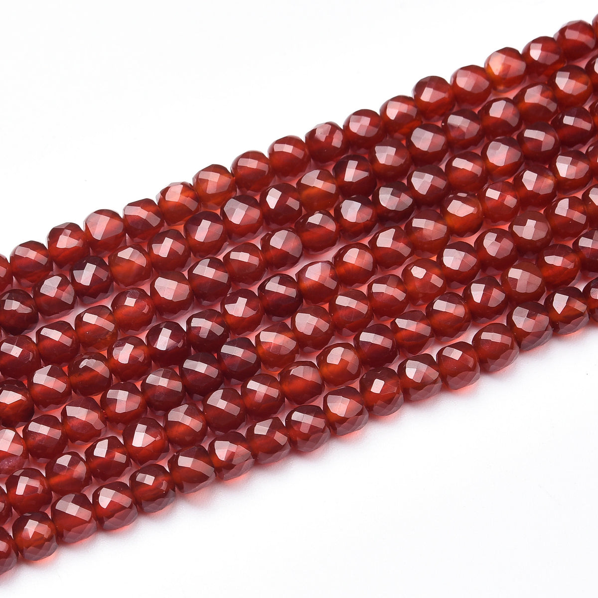 Red Hessonite Beads Strand