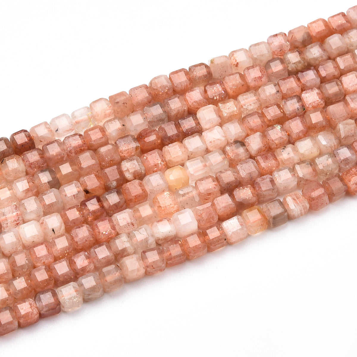 Grade AA Orange Moonstone Beads Strand