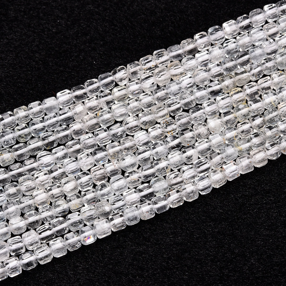 White Topaz Beads Strand