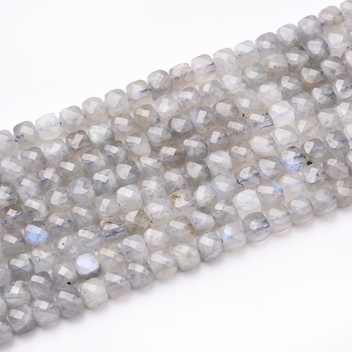 Lite Grey Labradorite Beads Strand