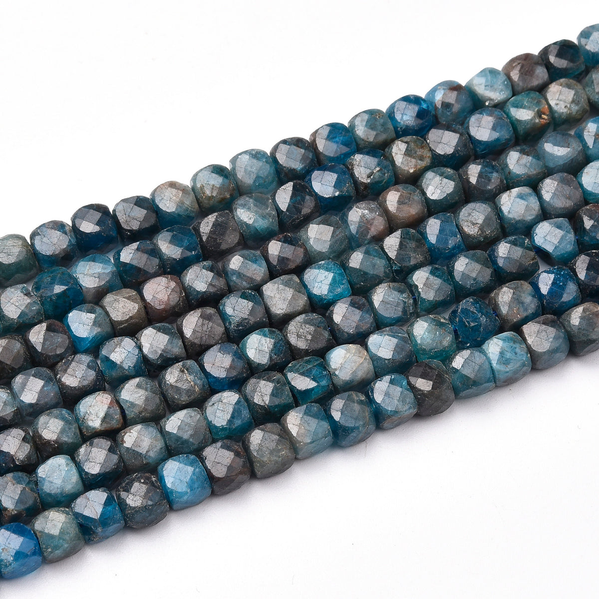 Dark Blue Apatite Beads Strand