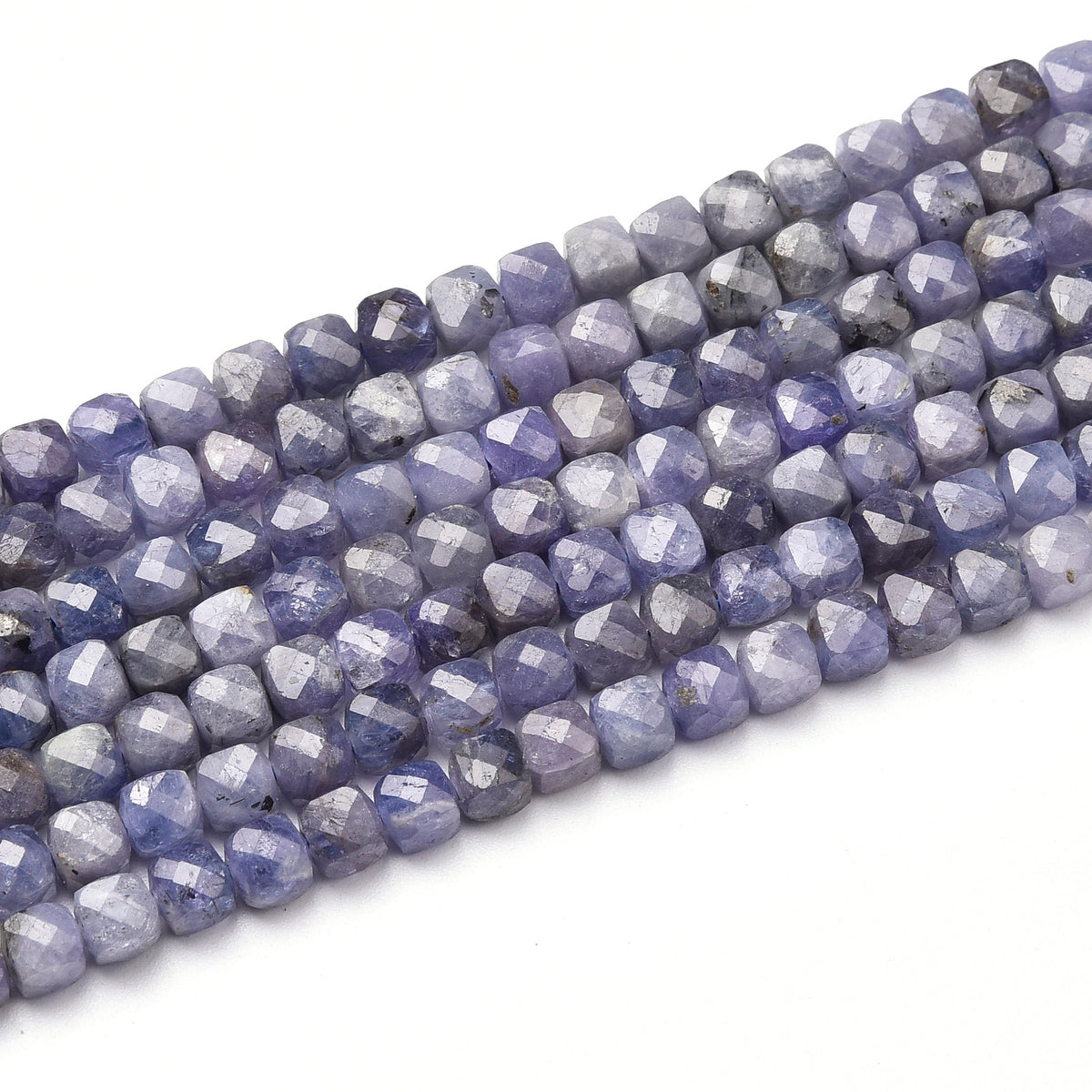 Grade AA Blue and Black Tanzanite Beads Strand