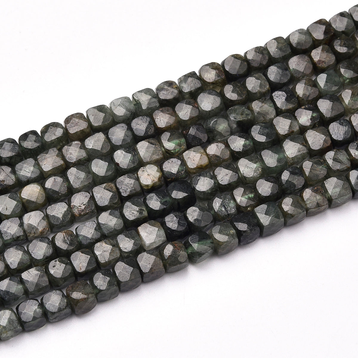 Natural Green Rutilated Quartz Beads Strand