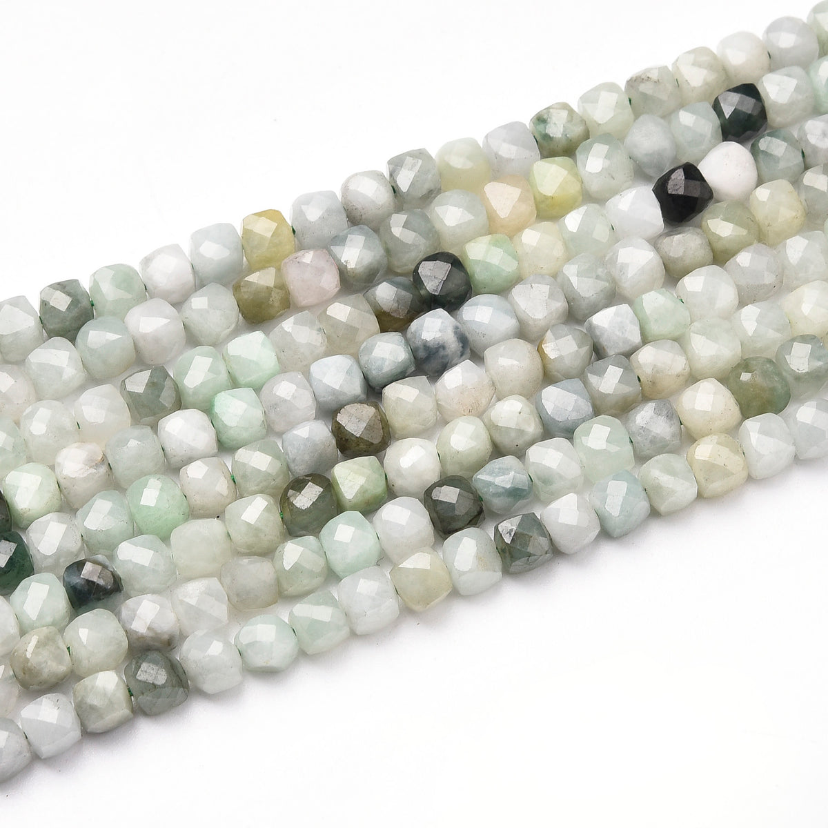 Green Spot Jasper Beads Strand