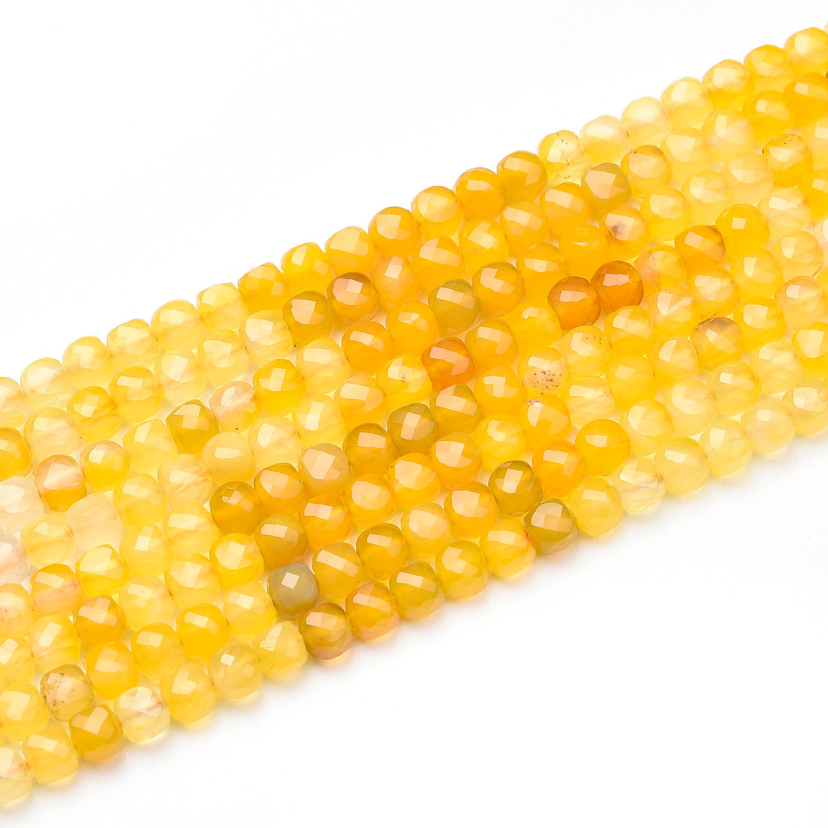 Yellow Agate Beads Strand