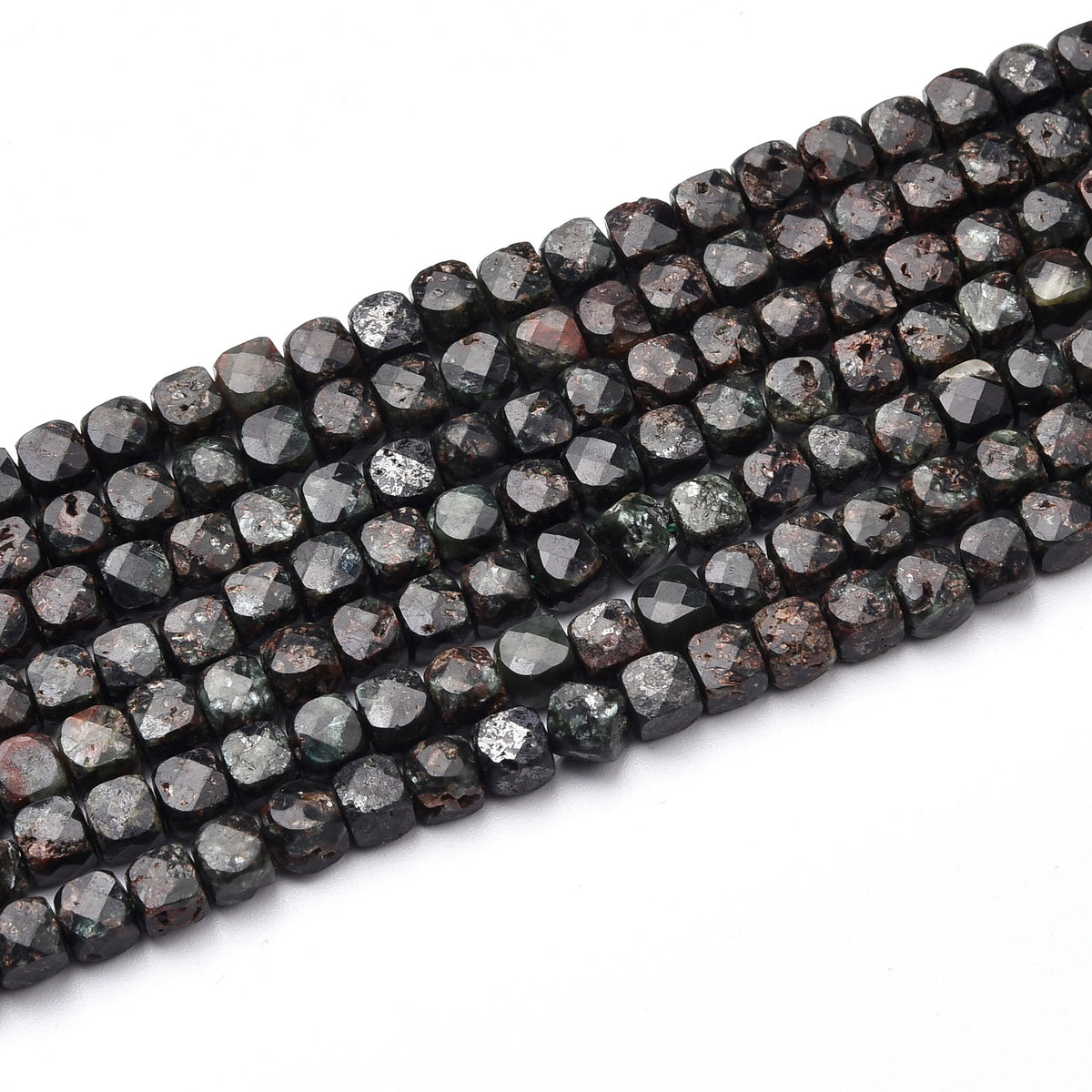 Black Seraphinite Beads Strand