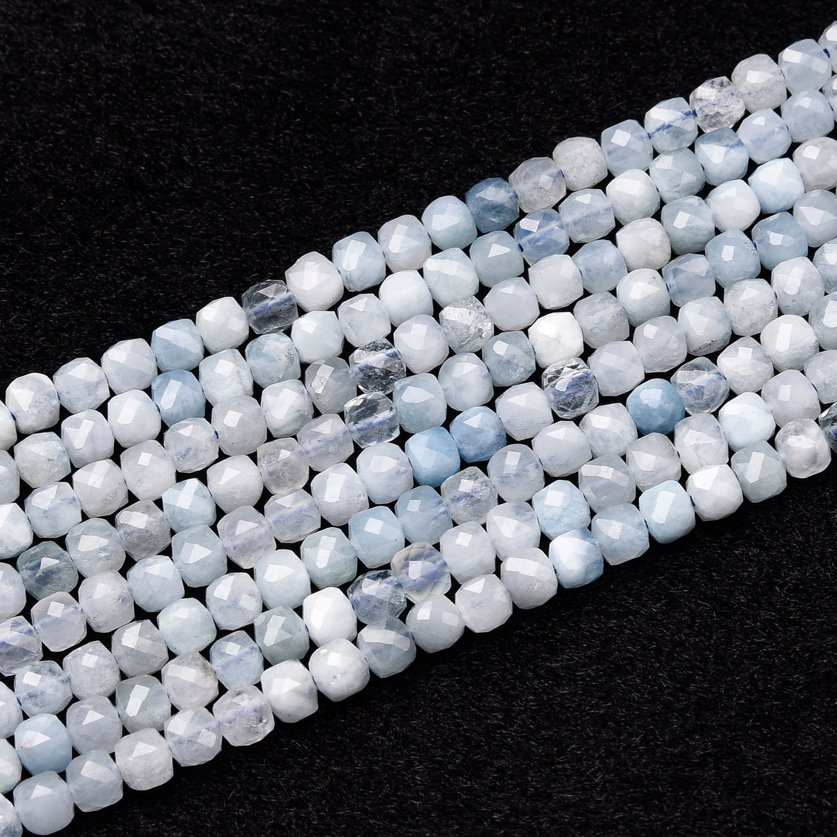 Lite Blue Aquamarine Beads Strand