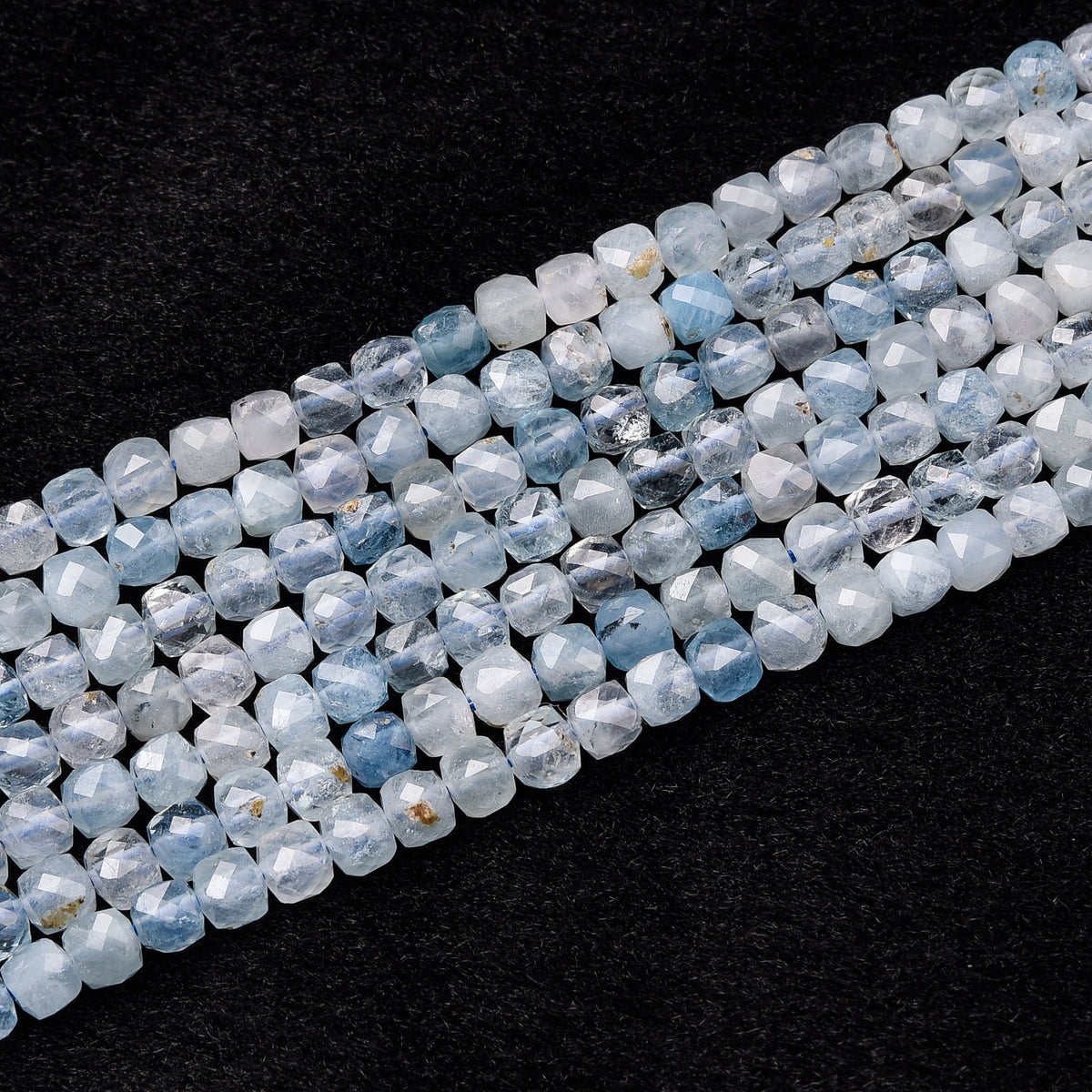 Blue Aquamarine Beads Strand