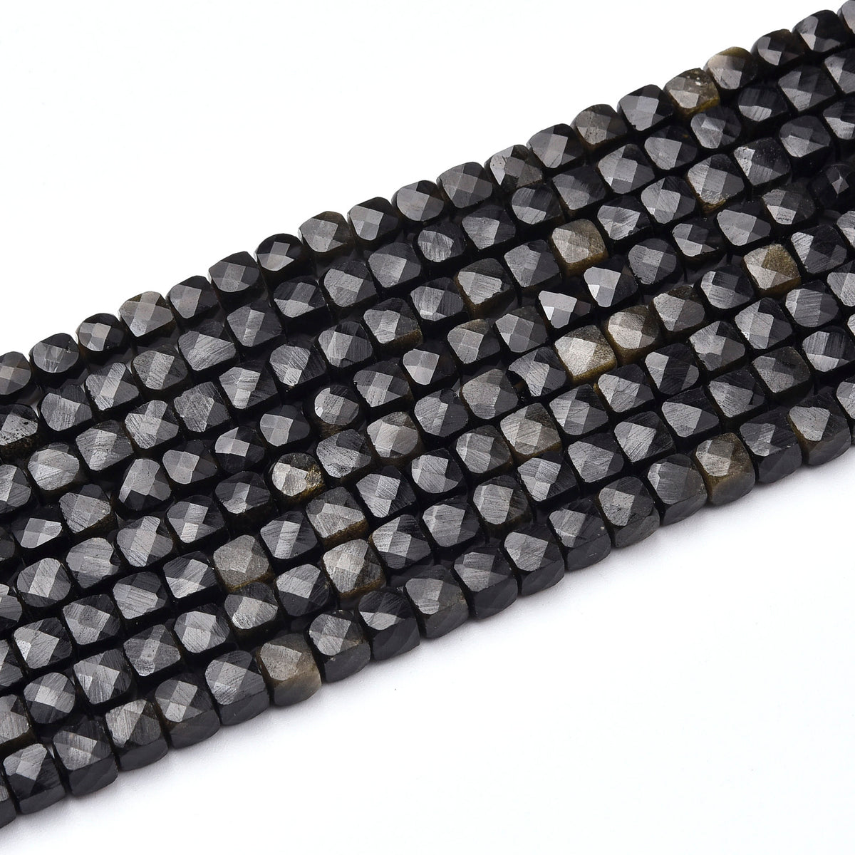 Black Obsidian Beads Strand