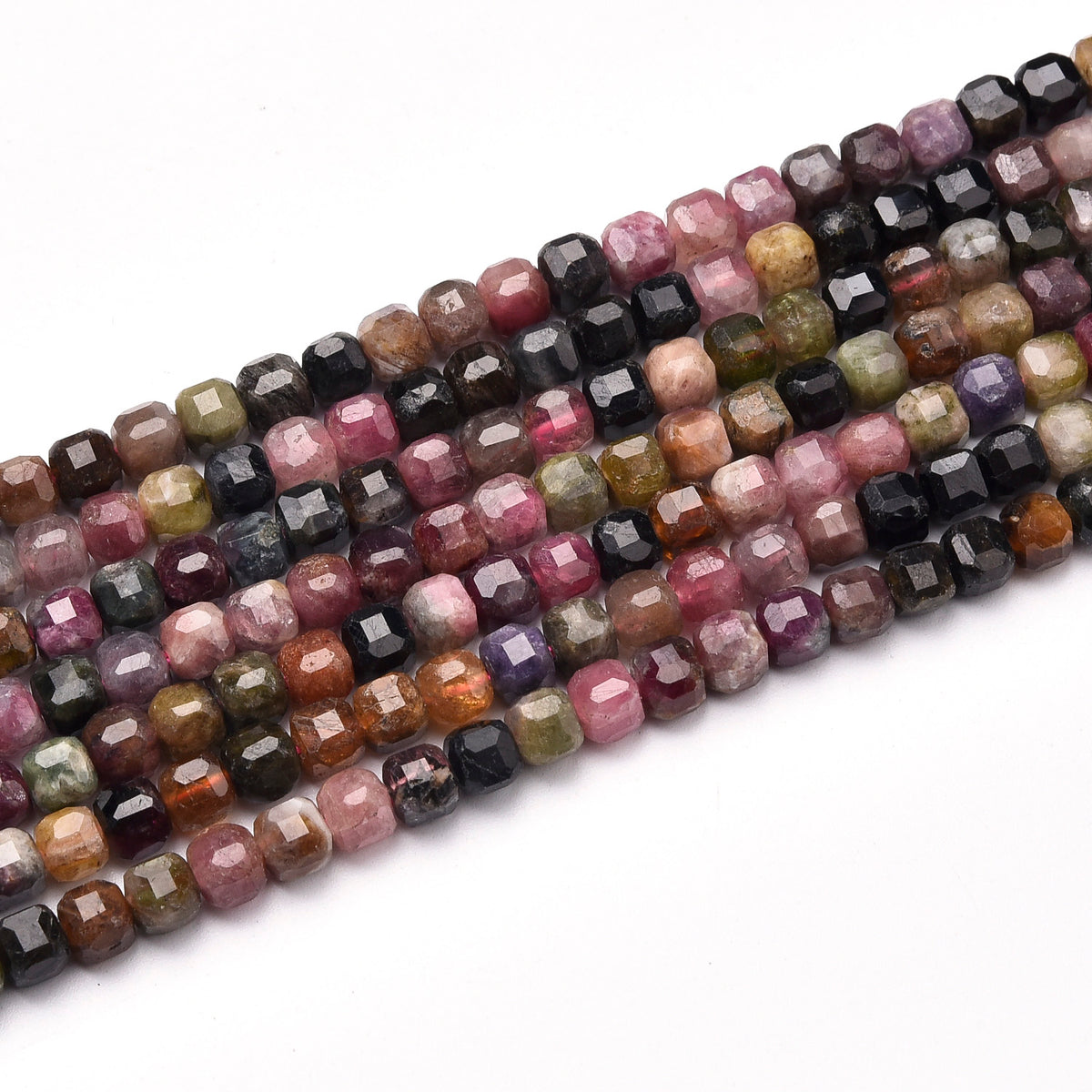 Green / Blue / Yellow / Pink / Red / Black Tourmaline Beads Strand