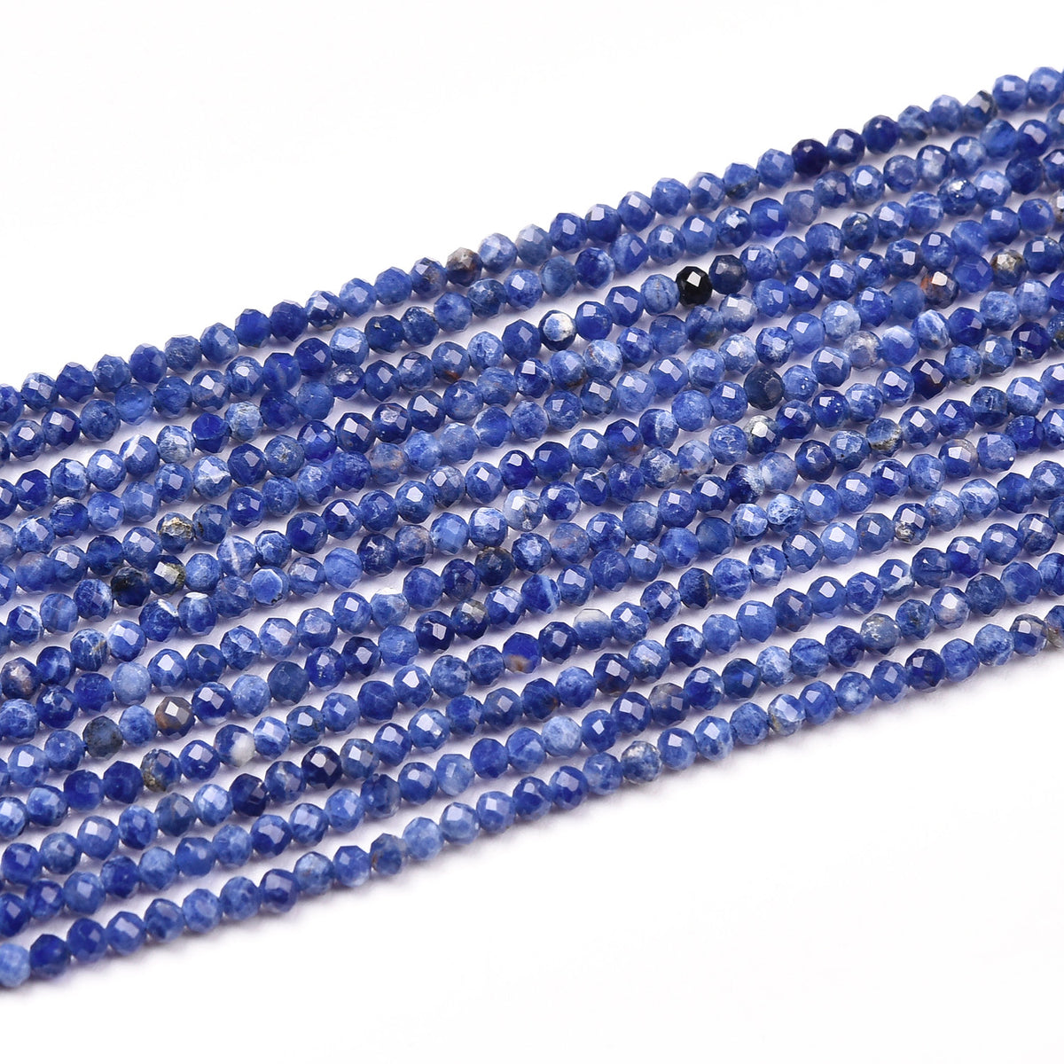 Blue / Black Sodalite Beads Strand