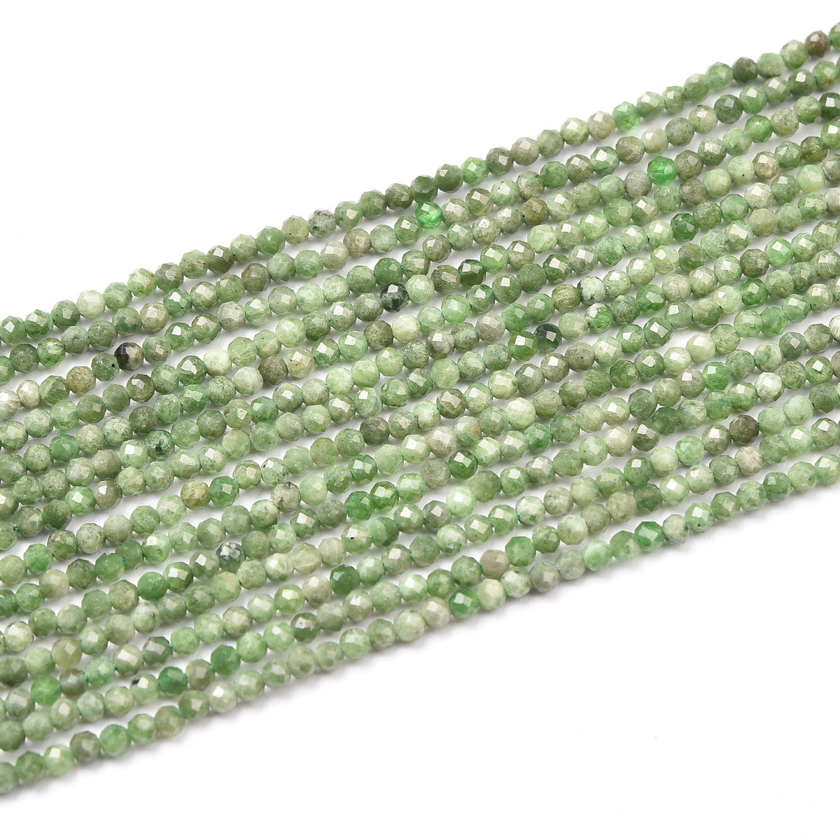 Light Green Diopside Beads Strand