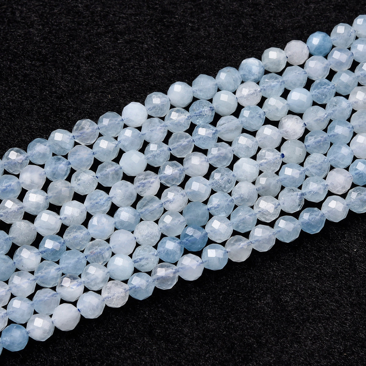 Light Blue Aquamarine Beads Strand