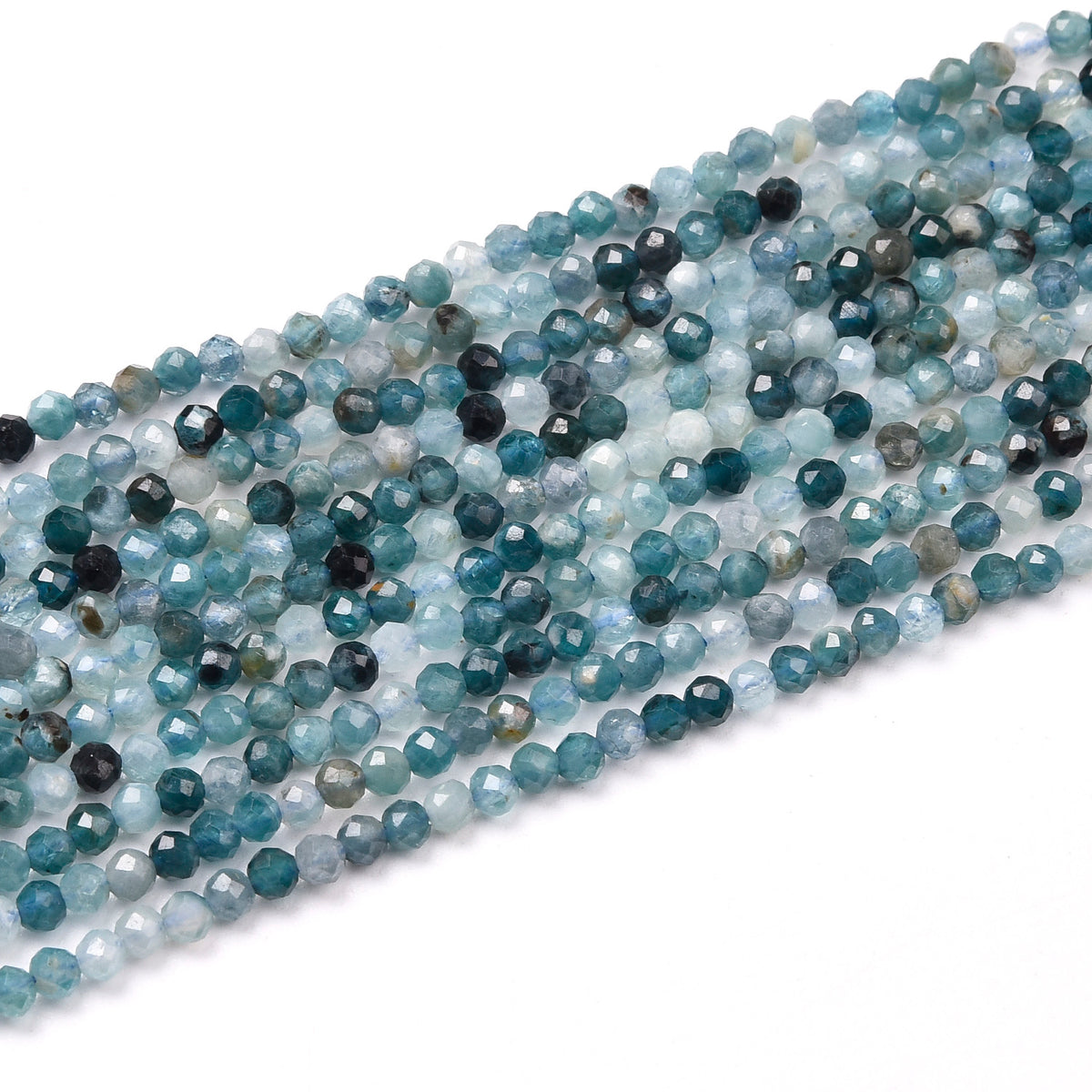 Blue / Teal  Tourmaline Beads Strand