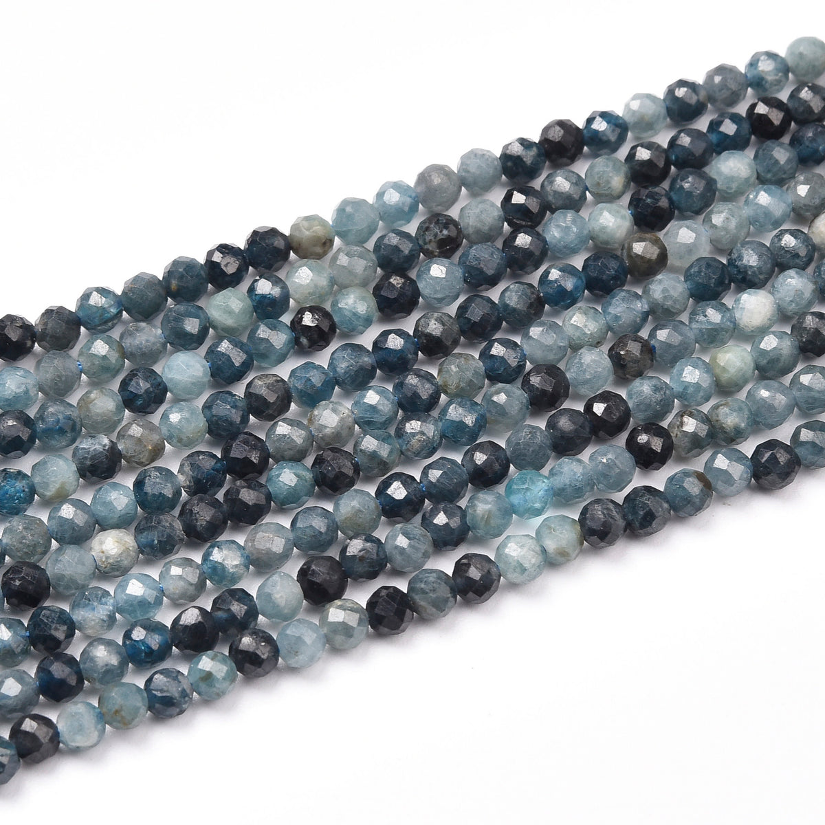 Deep Blue Tourmaline Beads Strand