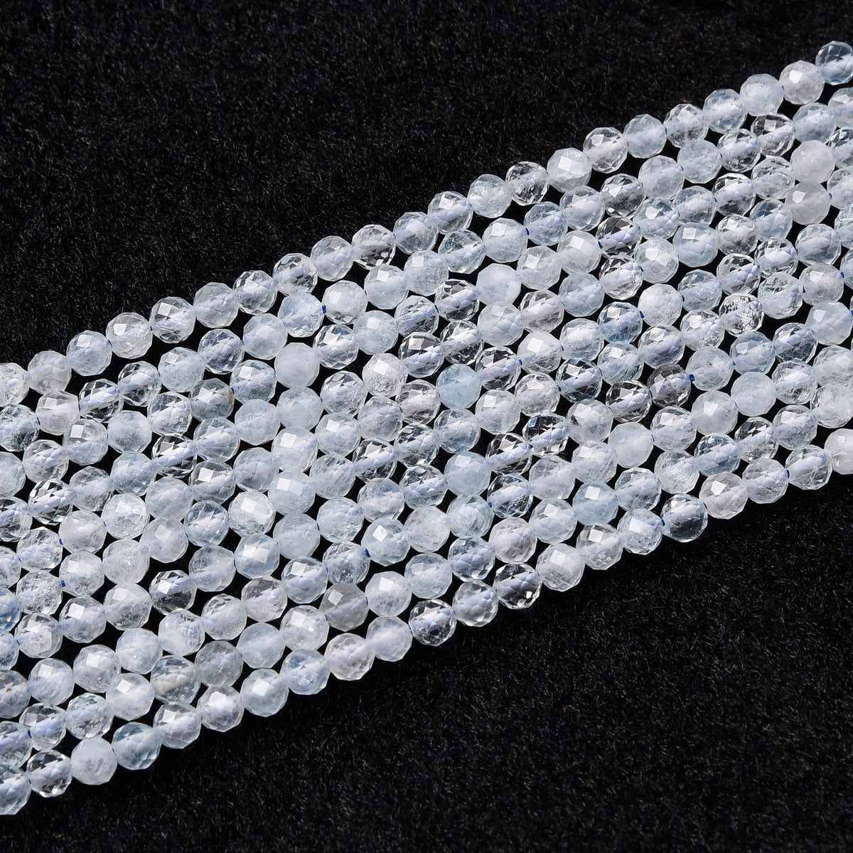 Light Blue Aquamarine Beads Strand