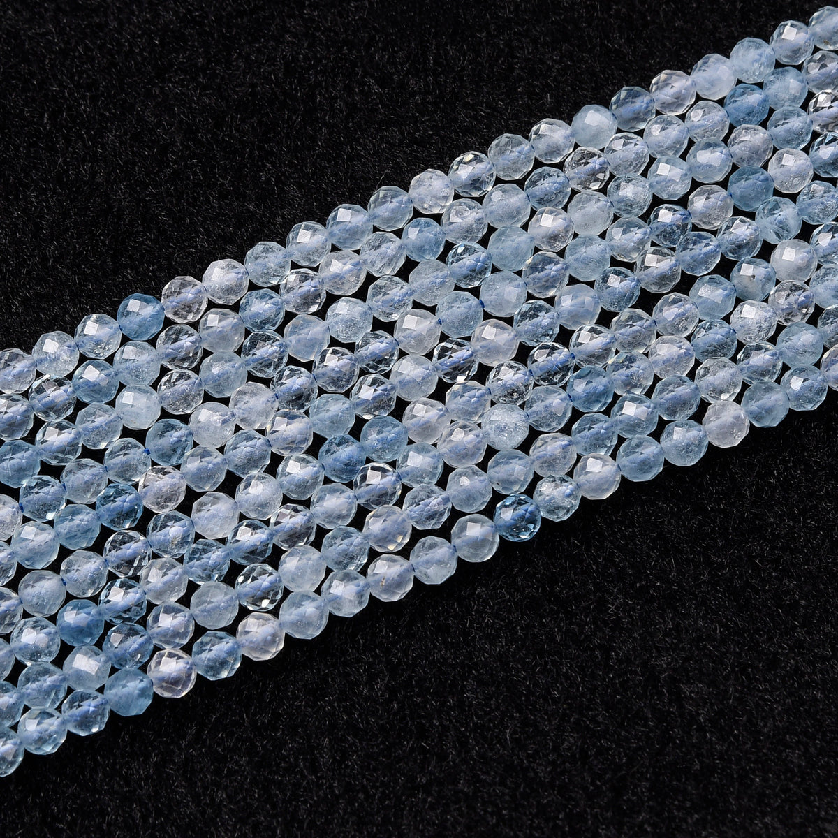 Blue Aquamarine Beads Strand