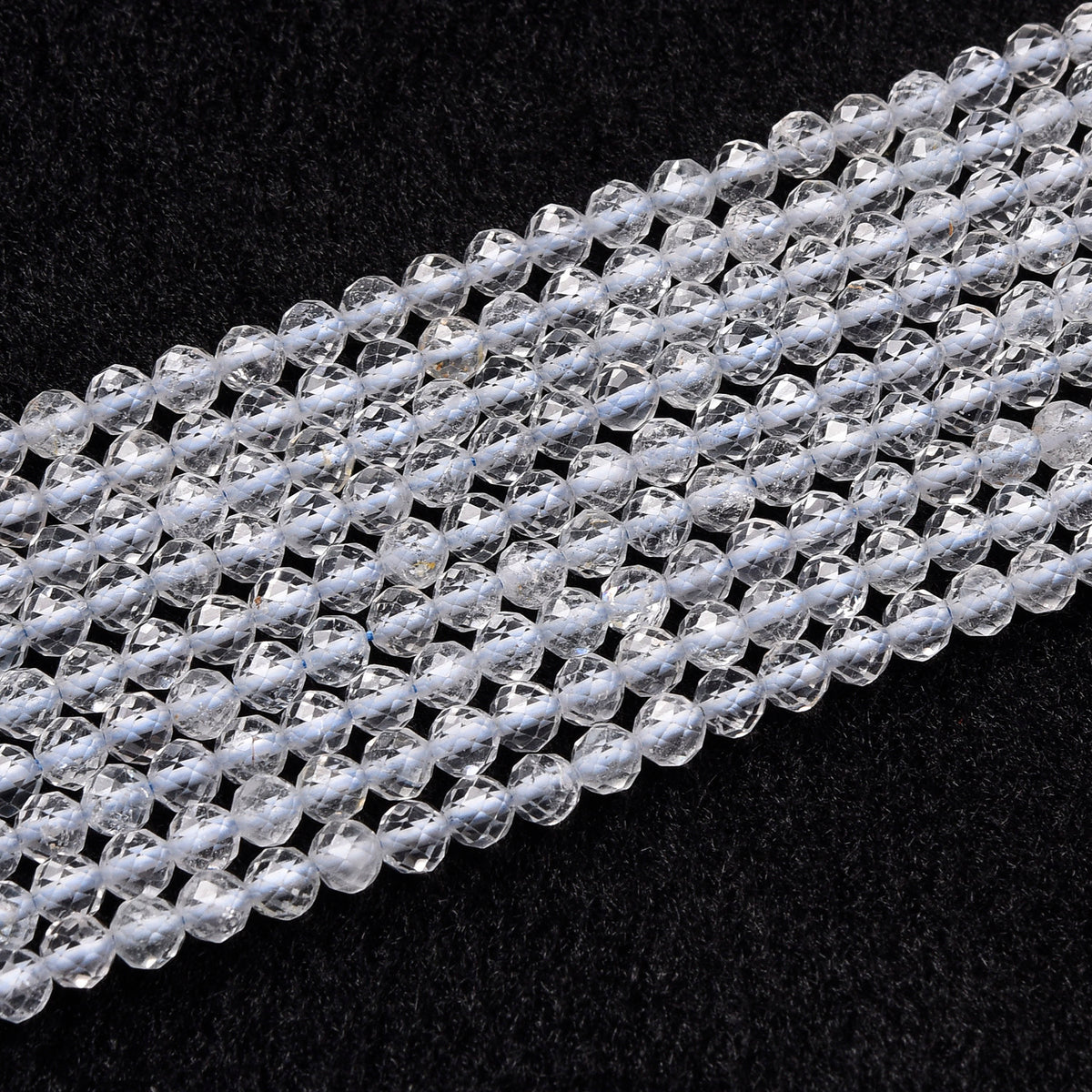 White Topaz Beads Strand