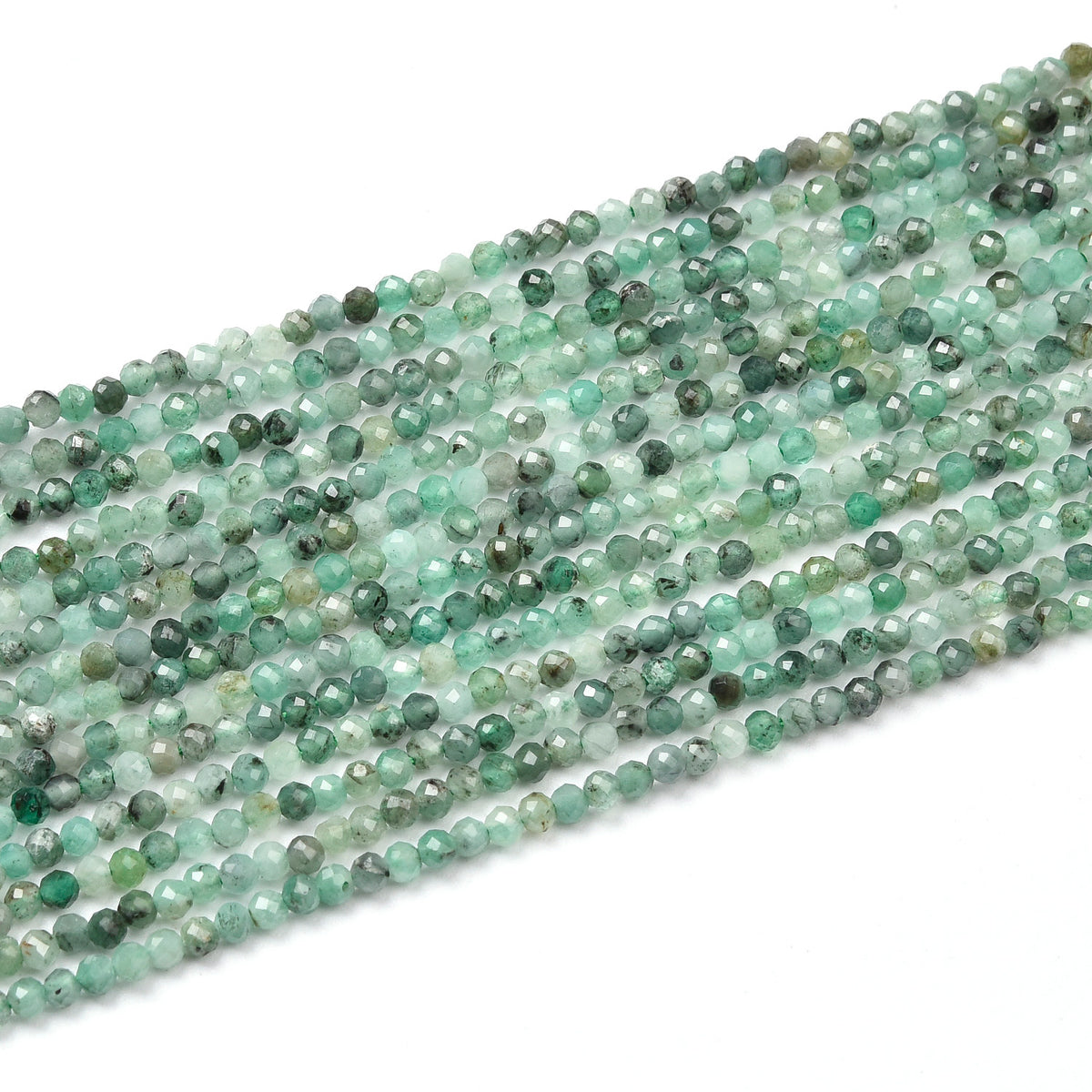 Burmese Green Jadeite Beads Strand , Light Green