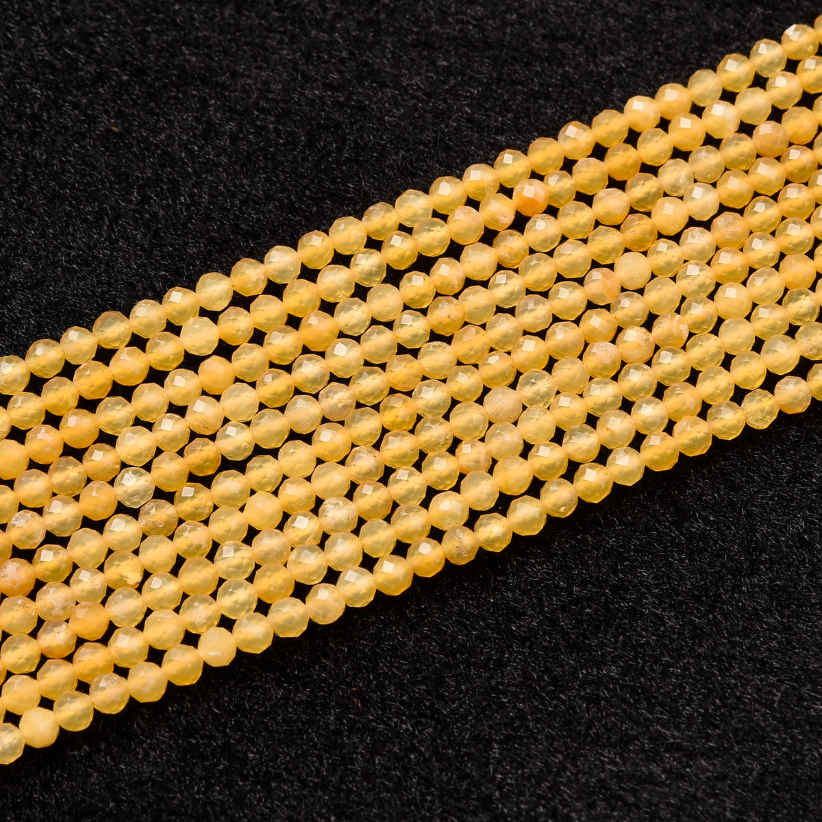 Yellow Agate Beads Strand