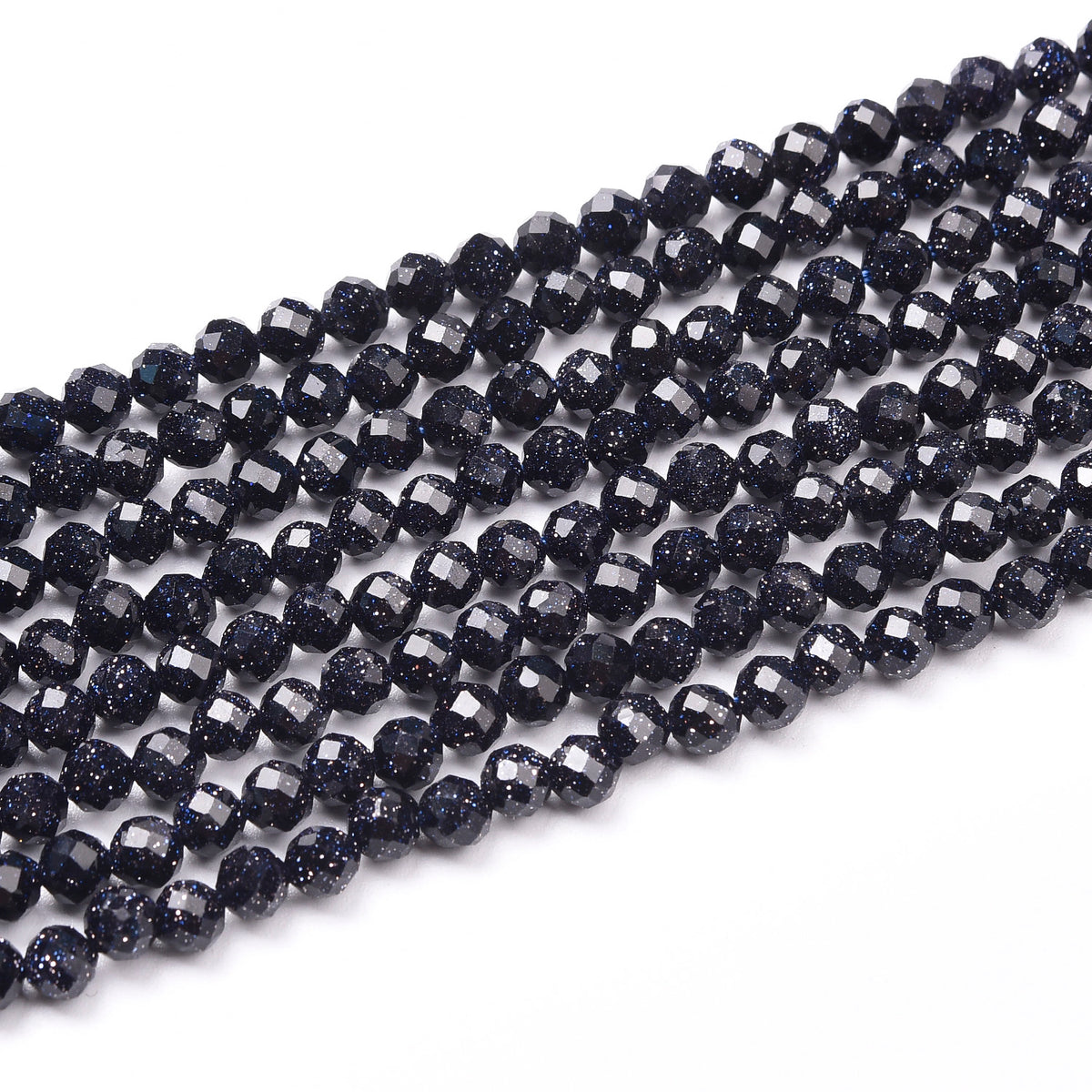 Blue Goldstone Beads Strand