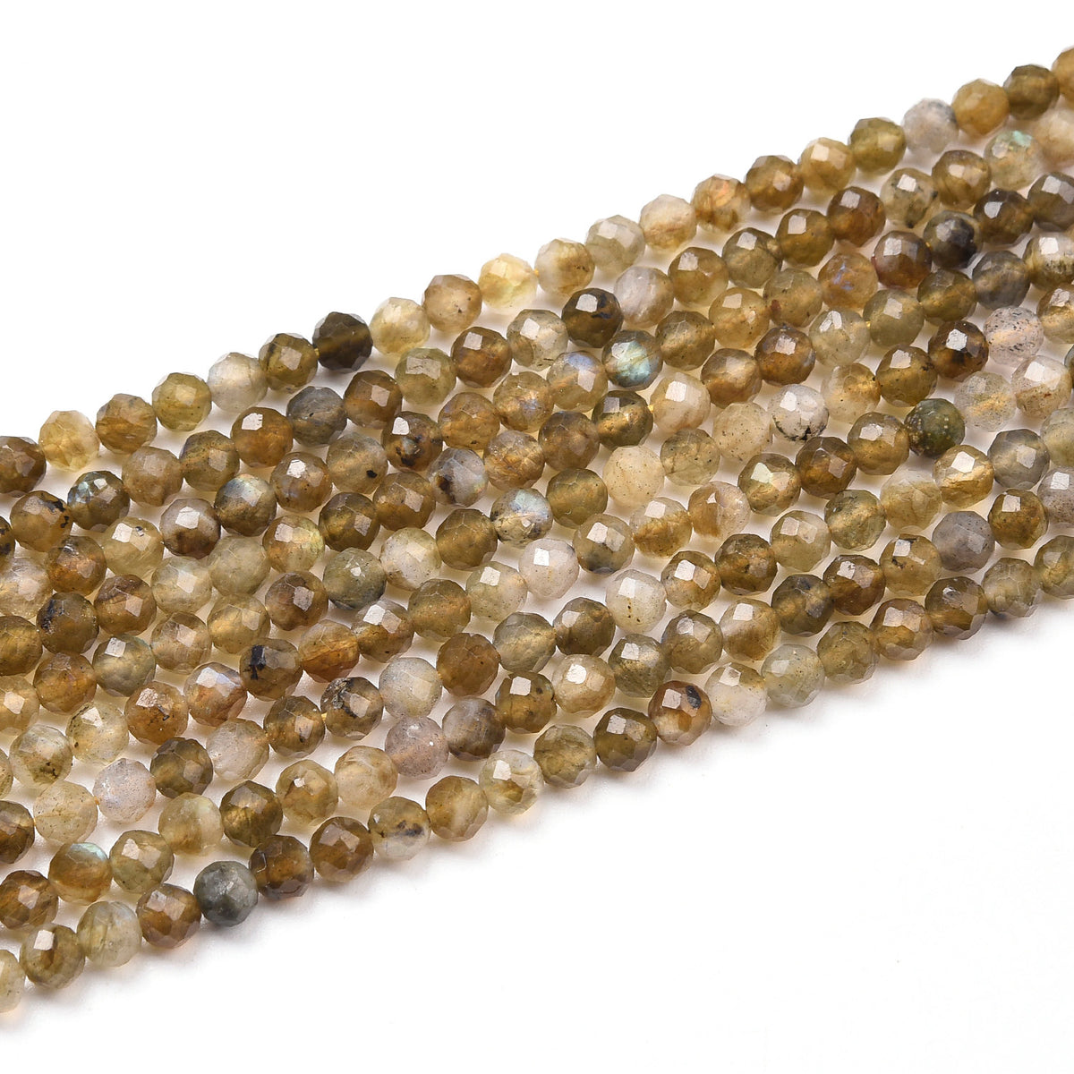 Yellow / Green Labradorite Beads Strand