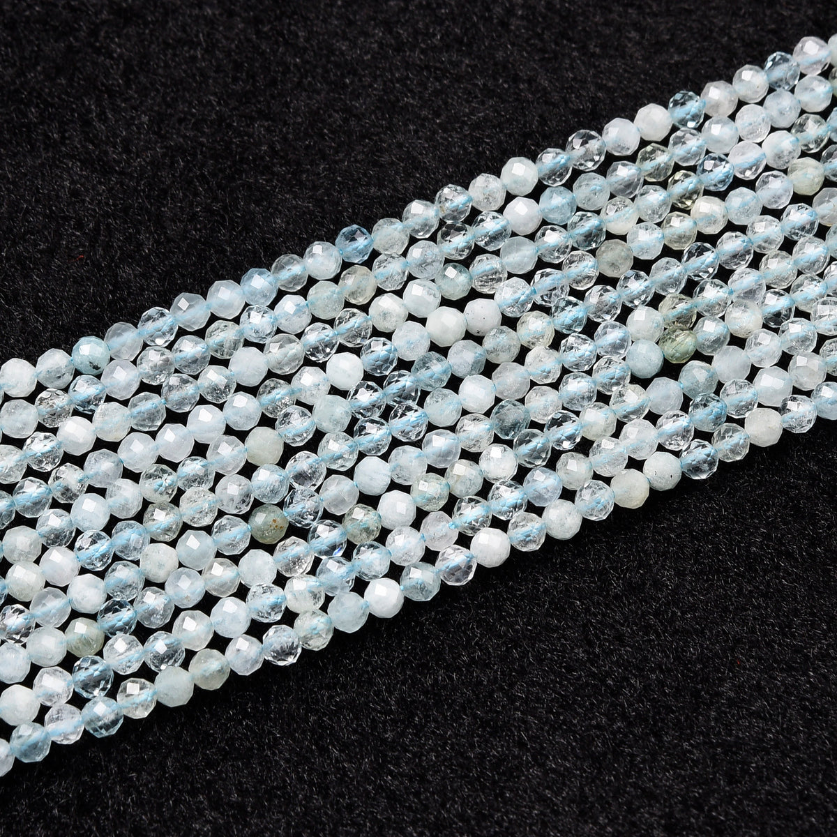 Light Blue Aquamarine Beads Strand