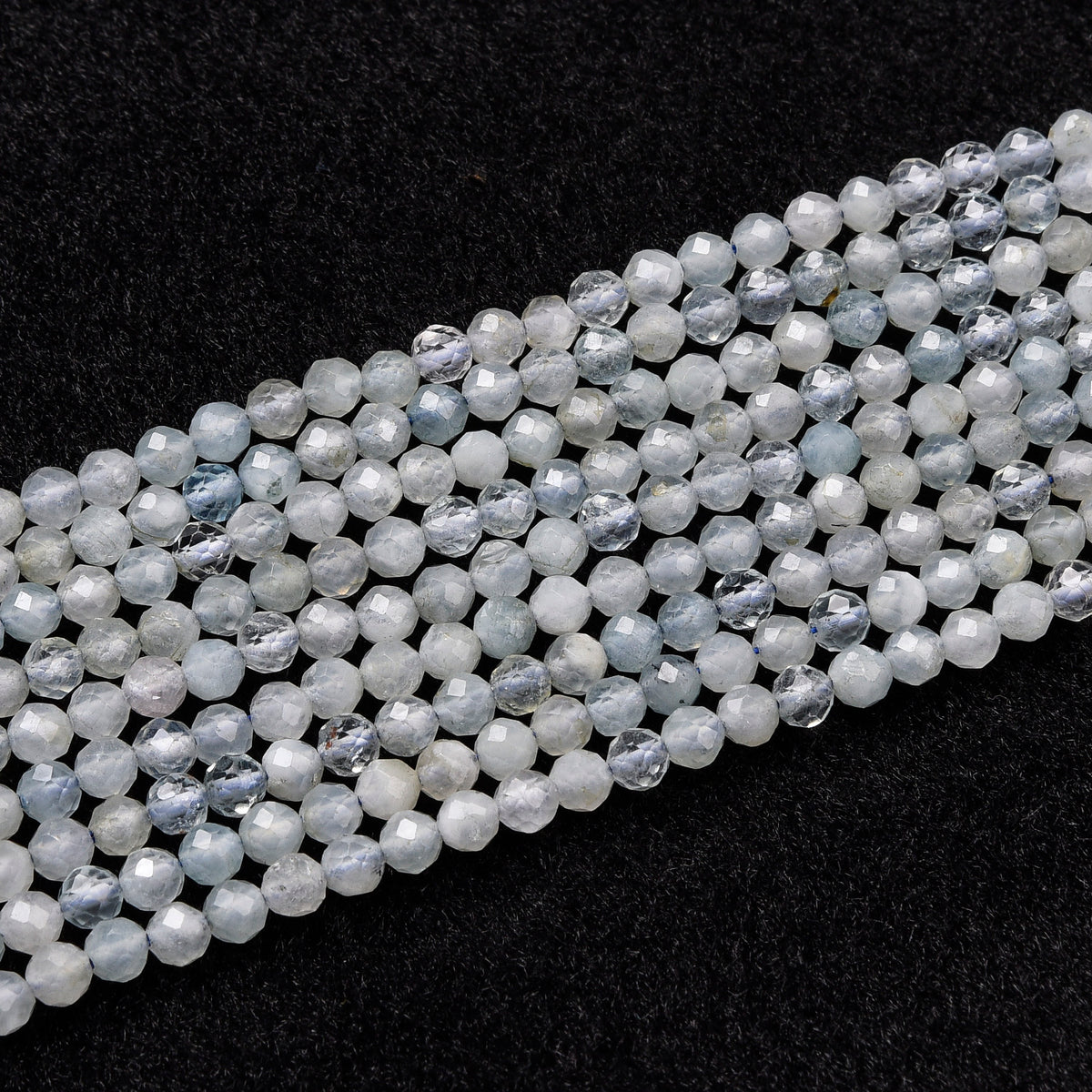 Blue Aquamarine Beads Strand