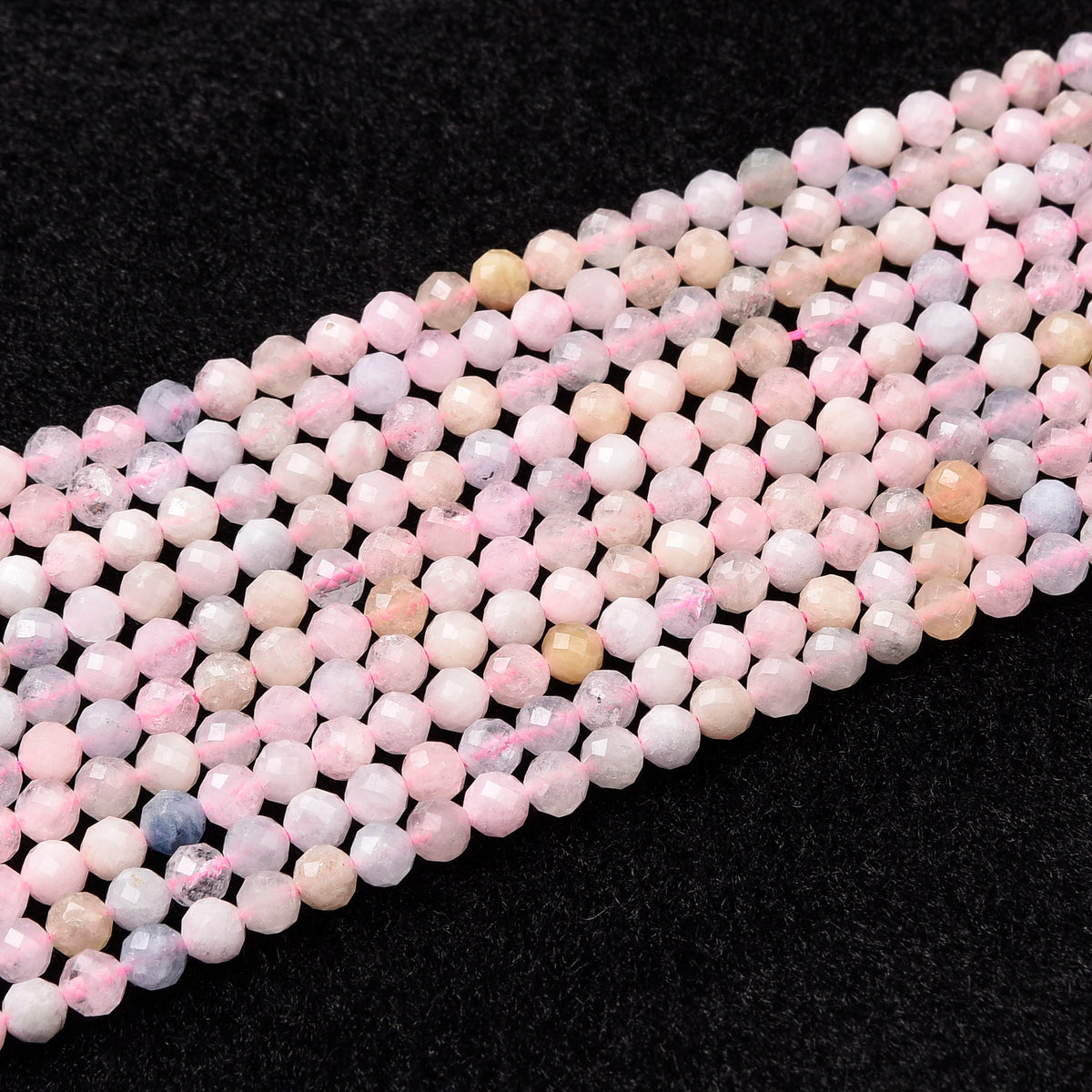 Pink / Yellow Morganite Beads Strand