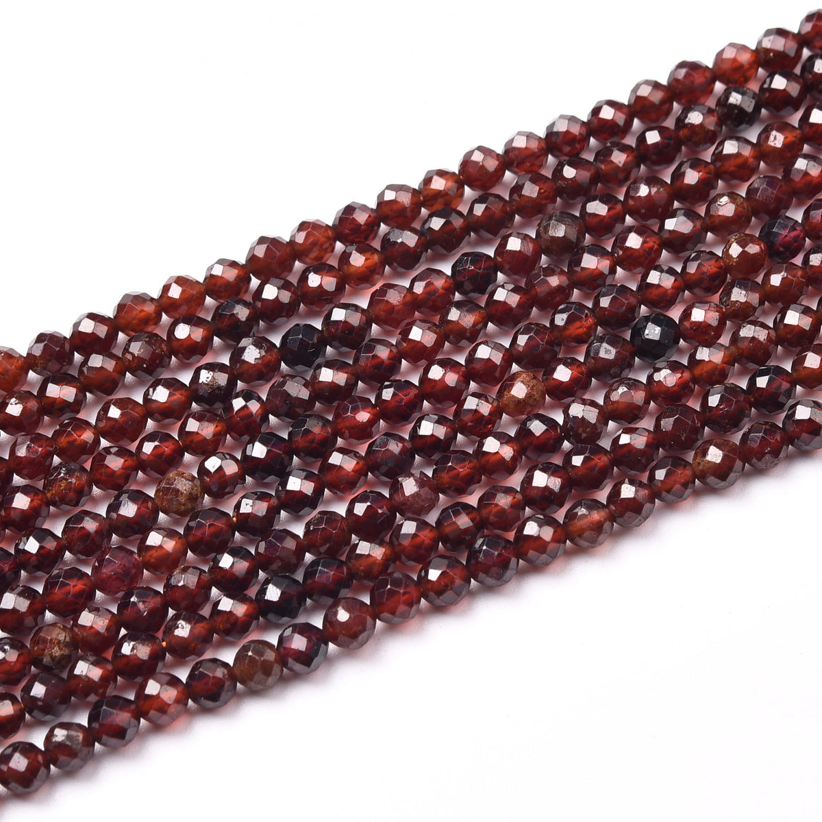 Orange Garnet Beads Strand