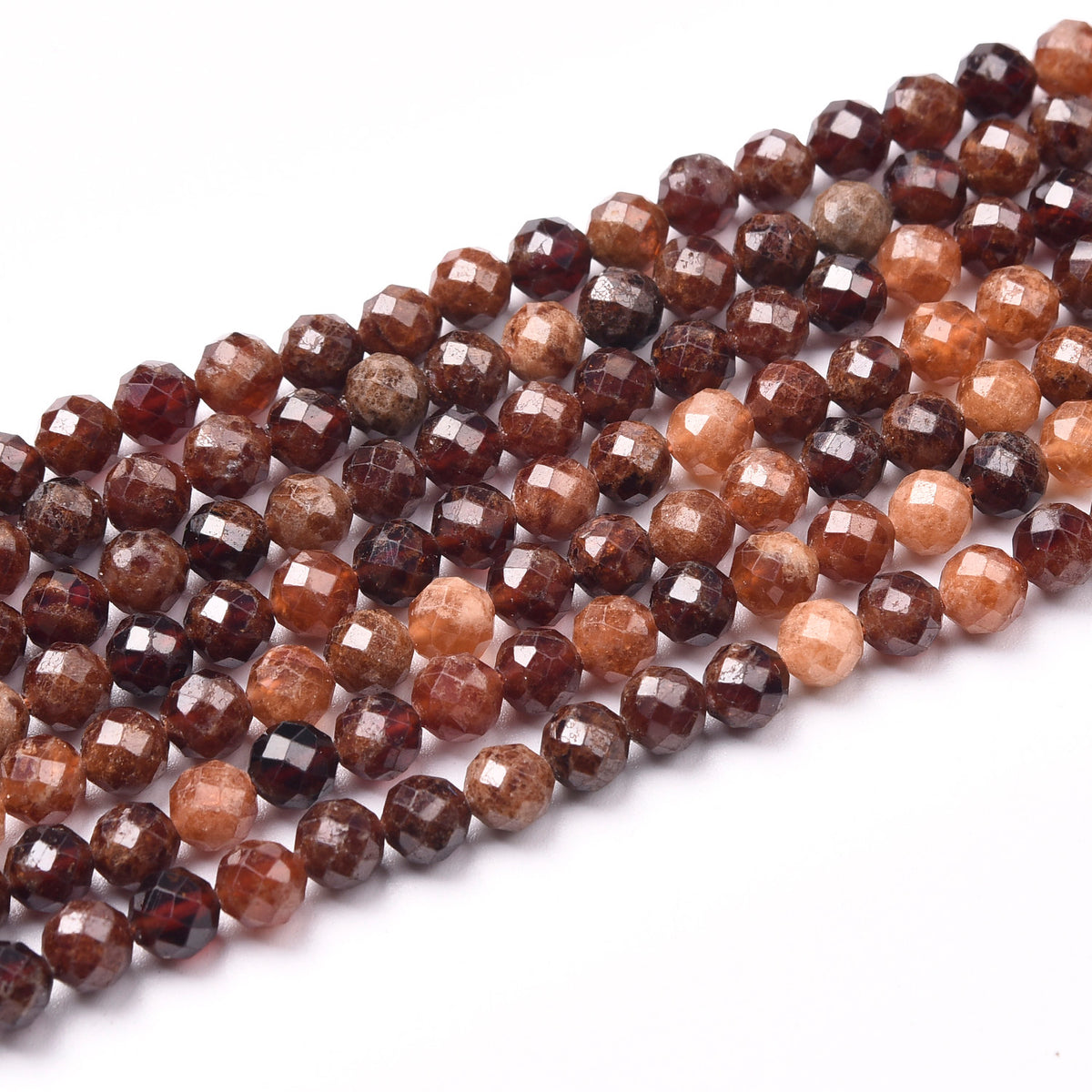 Orange Garnet Beads Strand