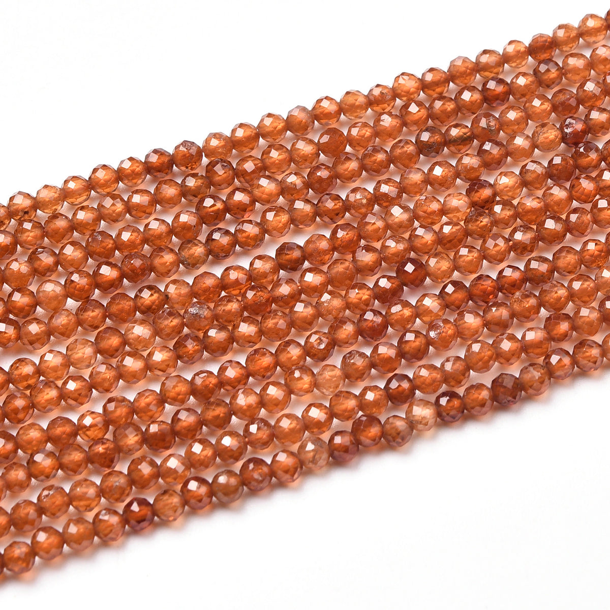 Orange Garnet Beads Strand