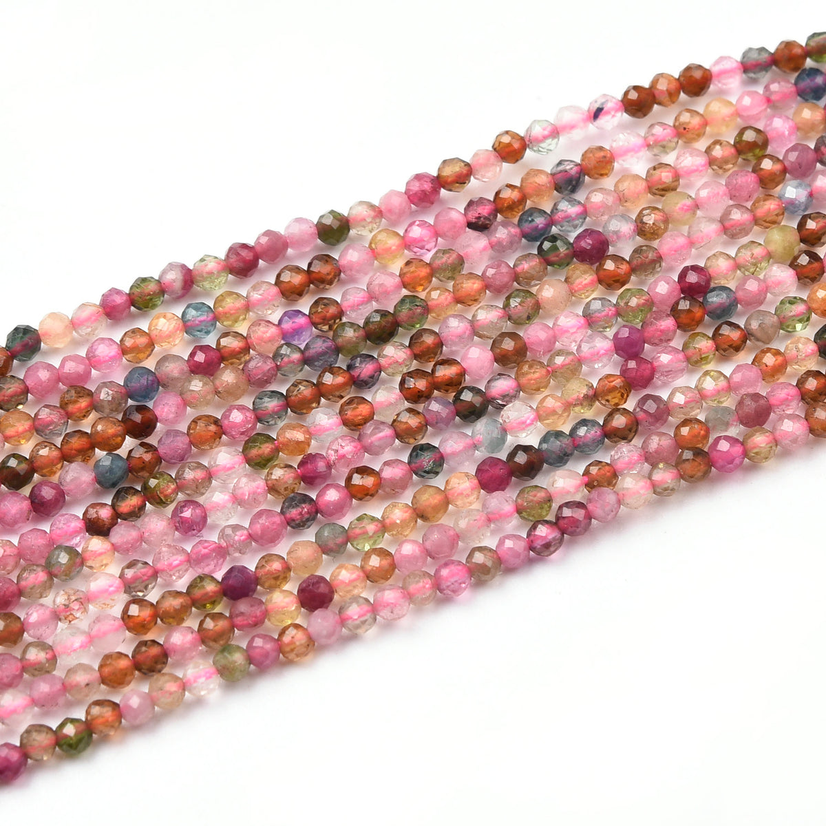 Pink / Red Tourmaline Beads Strand