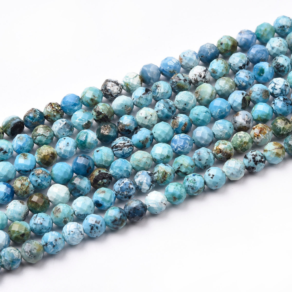 Blue / Blue Spot Tuquoise Beads Strand