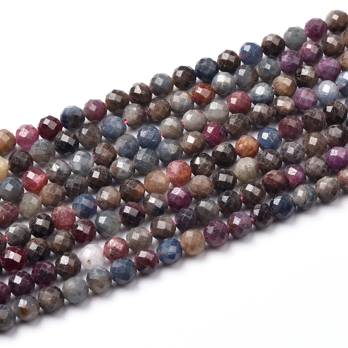 Ruby and Sapphire Beads Strand