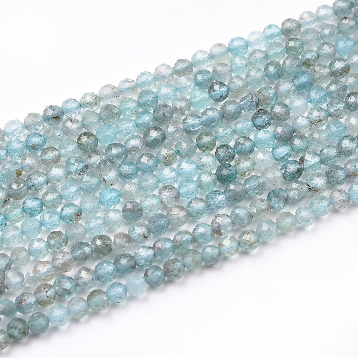 Light Apatite Beads Strand (Blue)