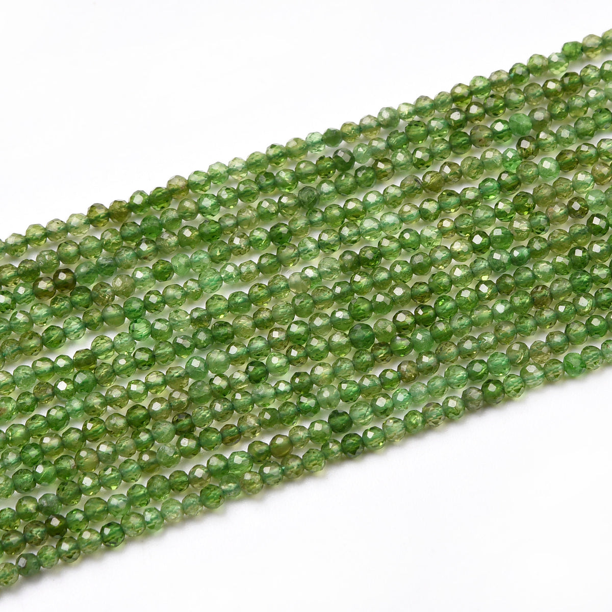 Light Green Diopside Beads Strand