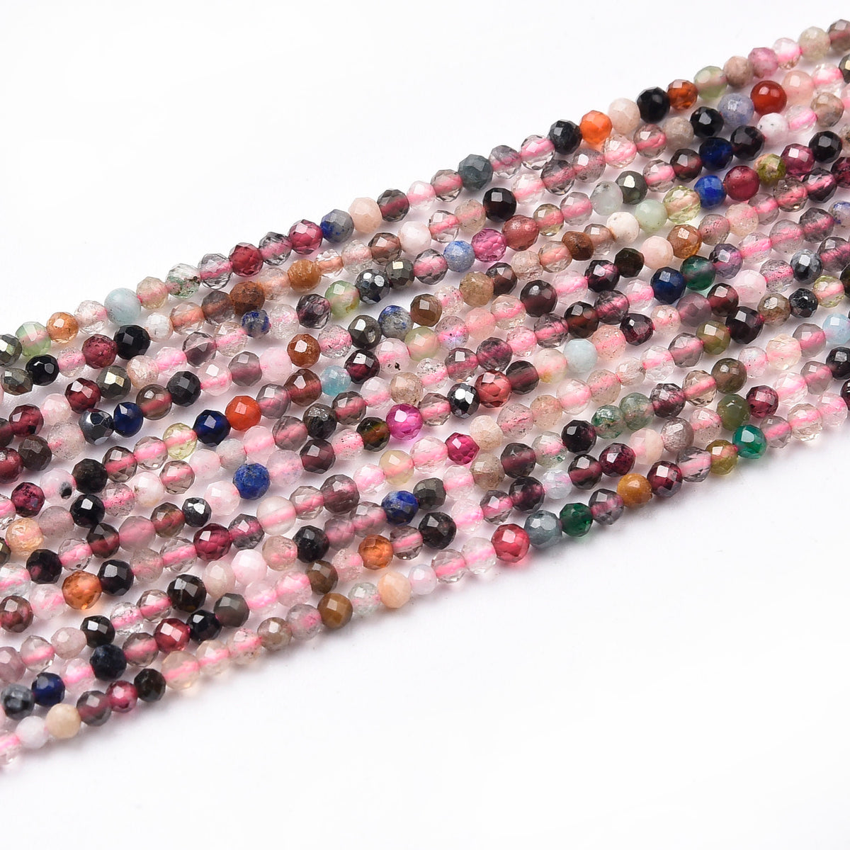 Rainbow Mix Stone Beads Strand : Looking for a playful and colorful addition to your jewelry collection? Our rainbow bead strand offers a wide range of colors and endless possibilities.