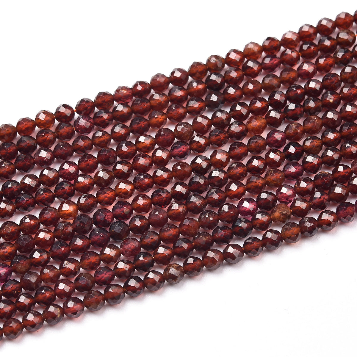 Orange Garnet Beads Strand