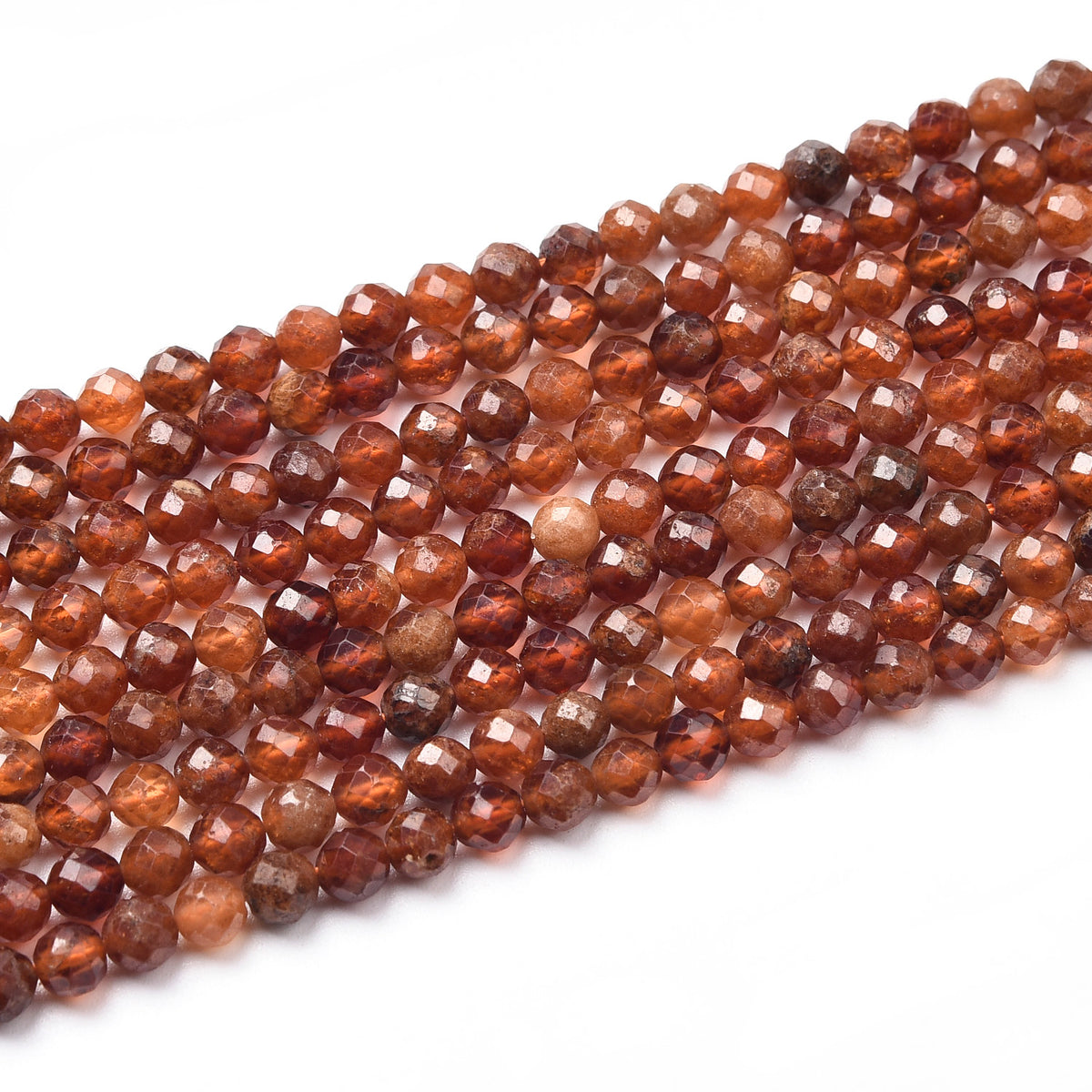 Orange Garnet Beads Strand