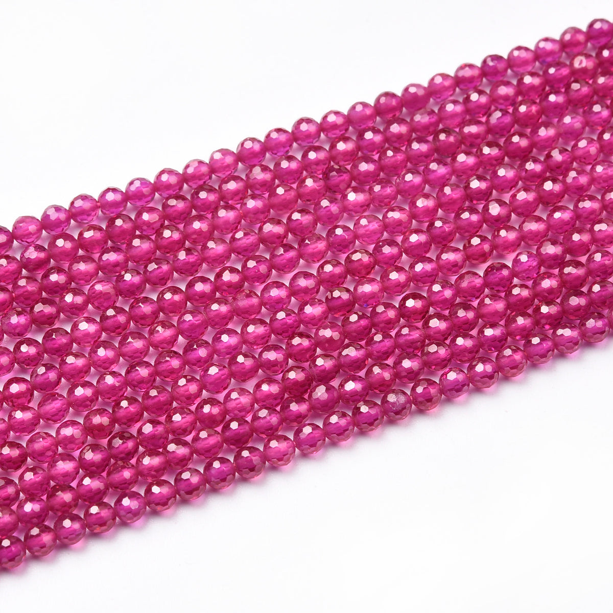 Red Corundum  Beads Strand