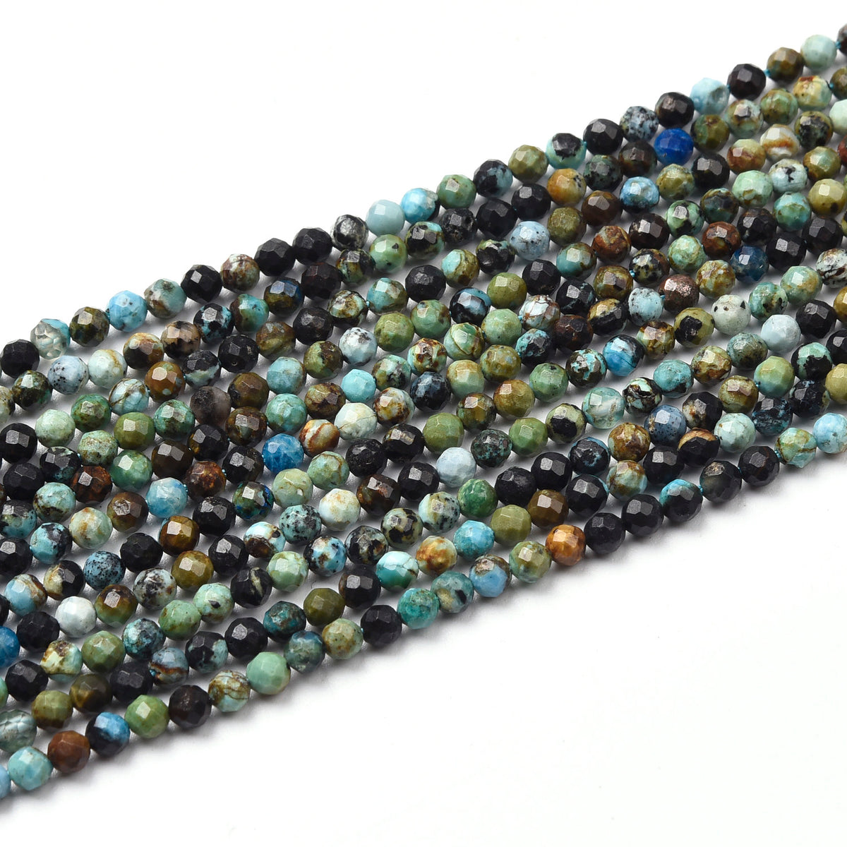 Blue / Black Tuquoise  Beads Strand