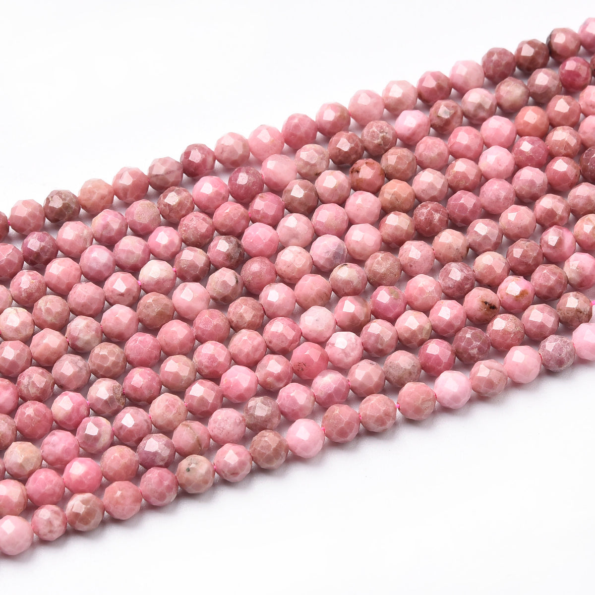 Pink Rhodonite  Beads Strand