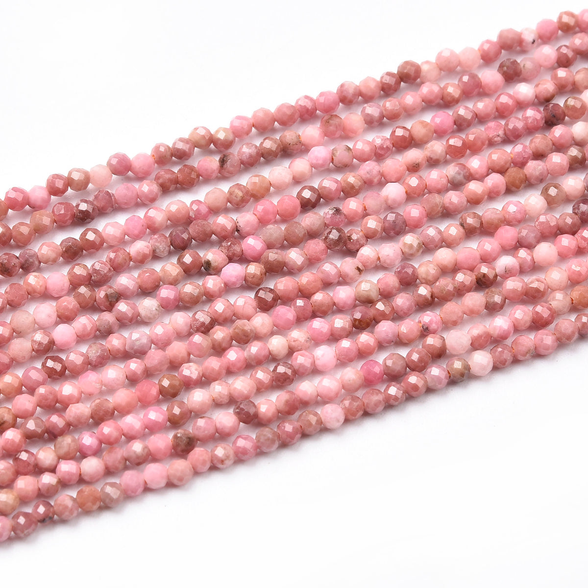 Beautiful Pink Rhodonite  Beads Strand