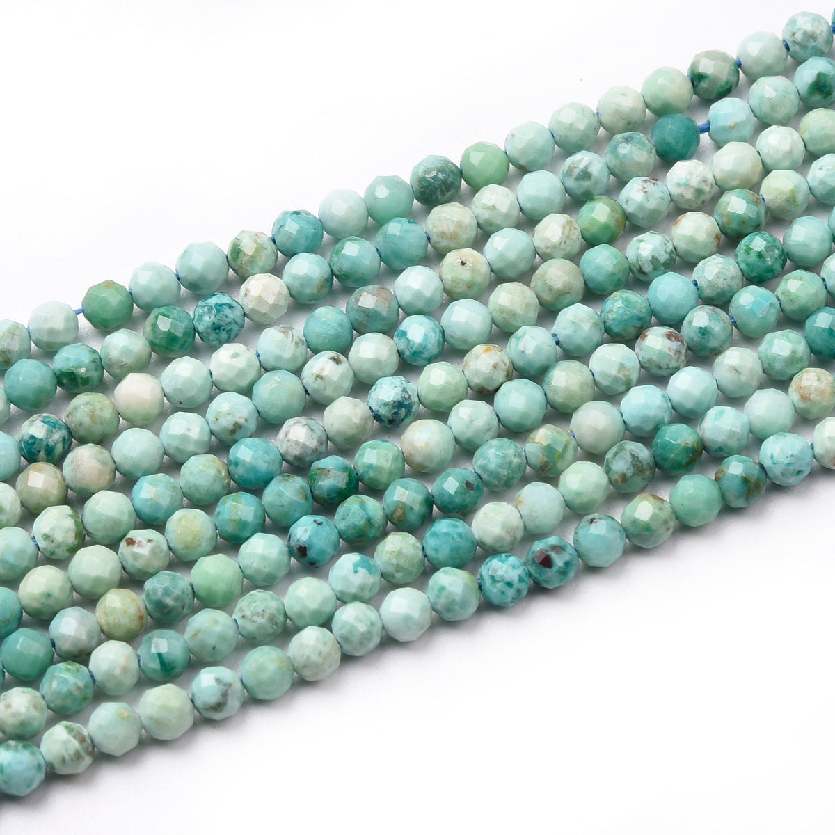 Teal / Blue Spot Tuquoise Beads Strand