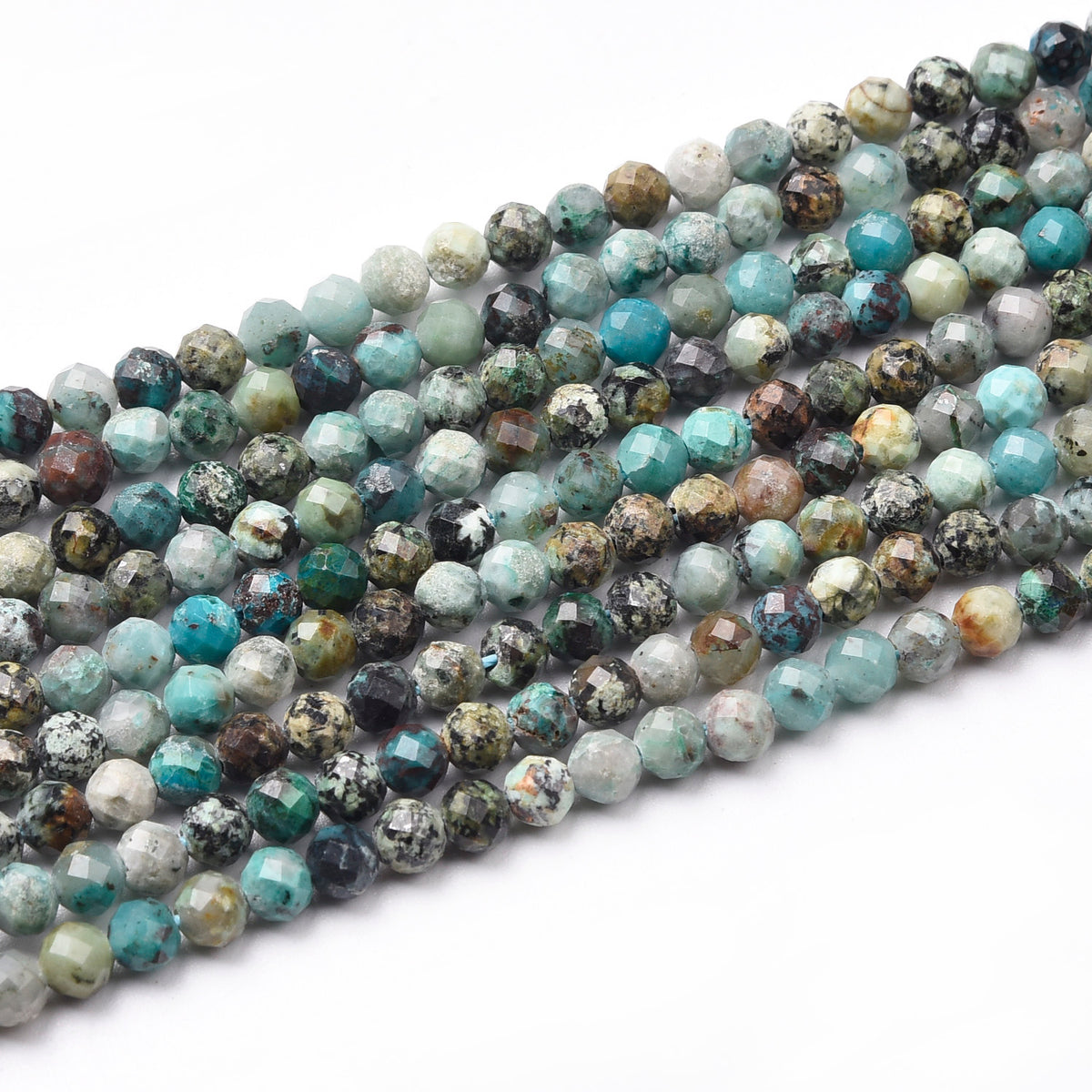 Blue / Black Spot Tuquoise  Beads Strand