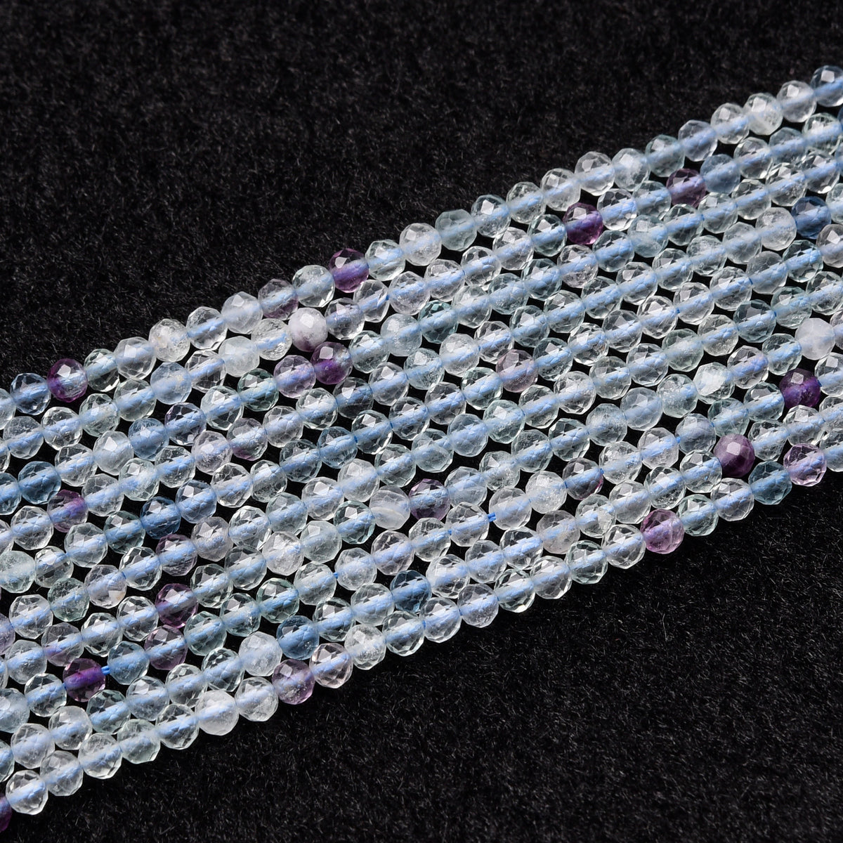 Blue / Purple Flourite  Beads Strand