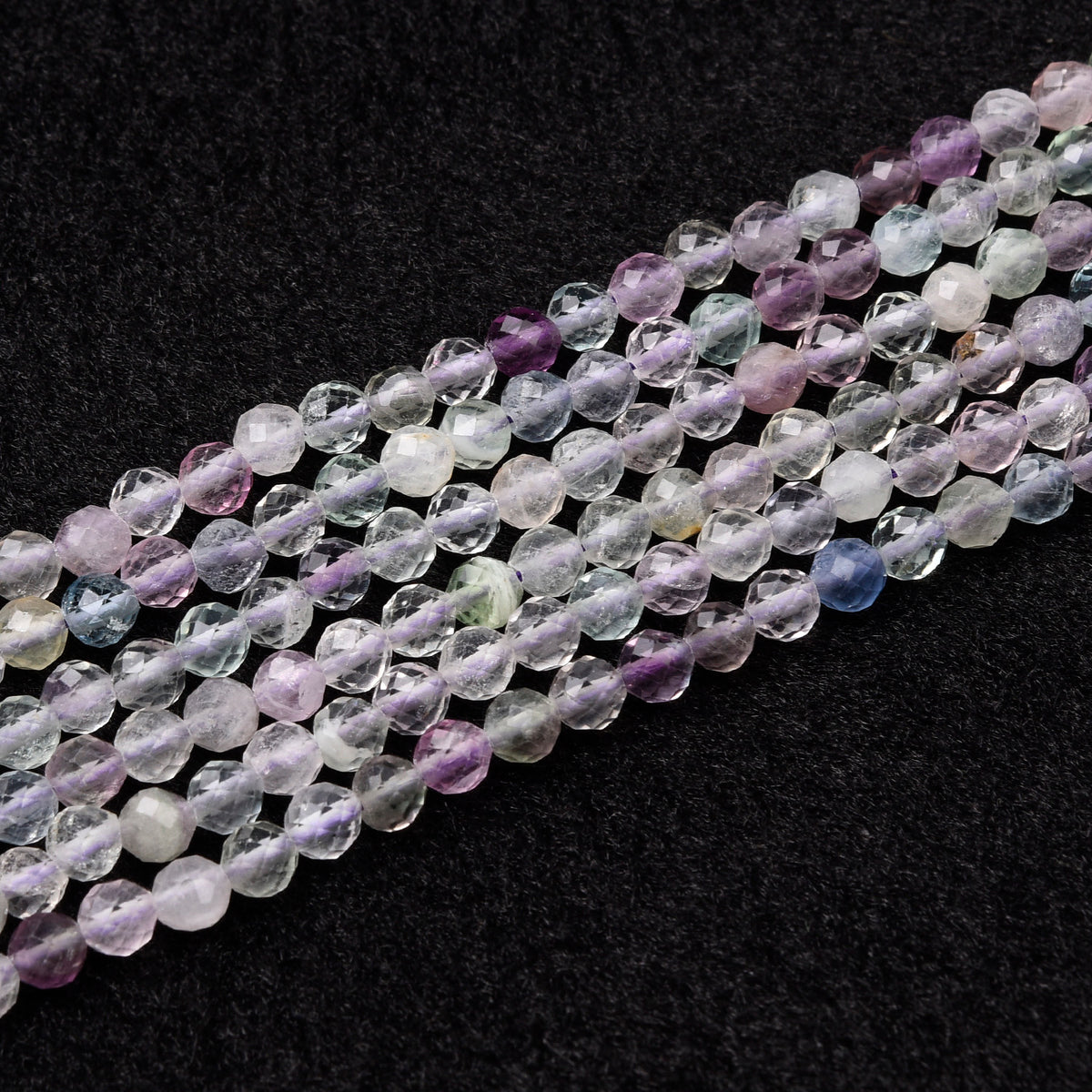 Green / Purple/ Pink Flourite  Beads Strand