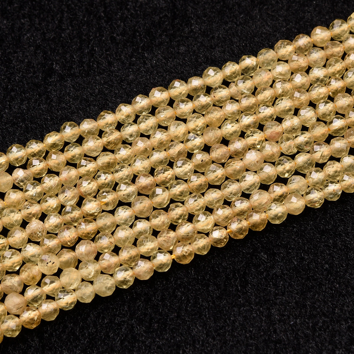 Yellow Apatite  Beads Strand